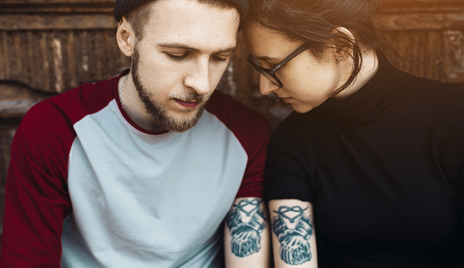tatouage phrase couple
